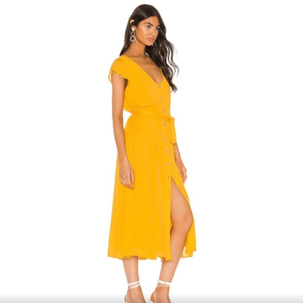 Sanctuary Women's Yellow Midi Dress XS